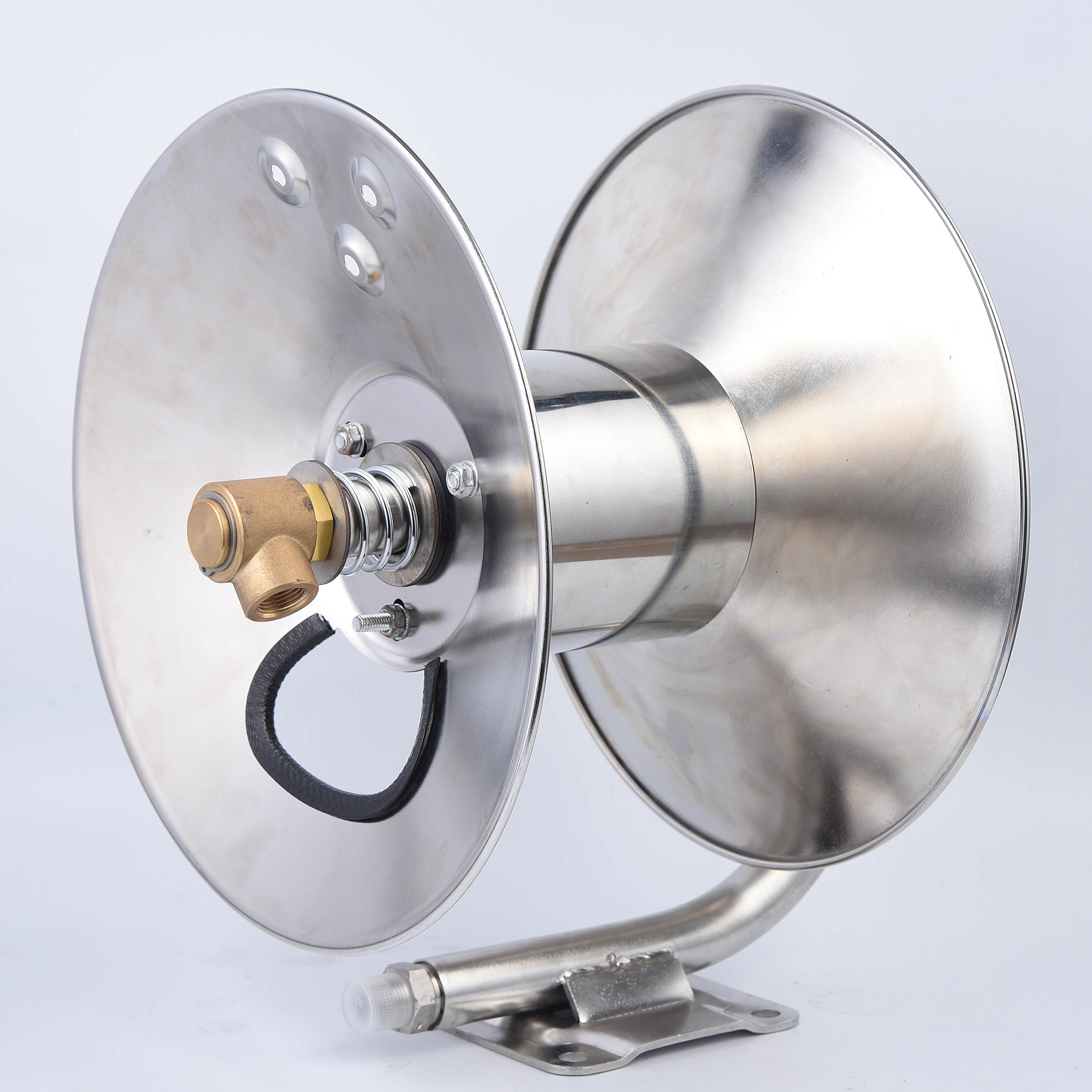 عالي الضغط من الفولاذ المقاوم للصدأ بكرة خرطوم كرنك يدوية لغسل السيارات