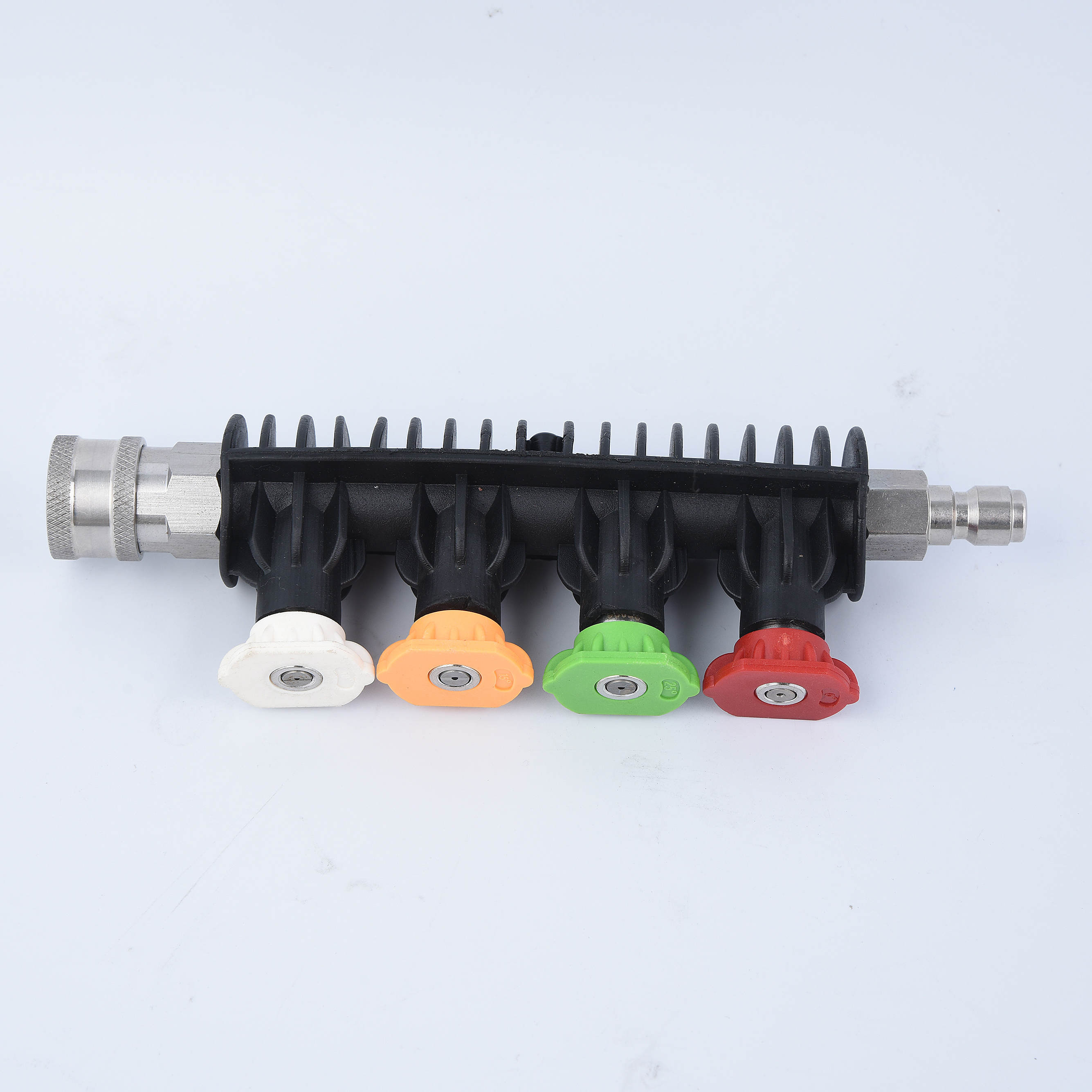 توصيل سريع من الفولاذ المقاوم للصدأ مع حامل فوهة و 4 فوهات غسالة الضغط